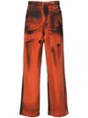 Etudes Studio District Dyed Wide-leg Jeans In Orange