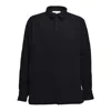 Etudes Studio Single-breasted Wool Flannel Shirt Jacket In Black