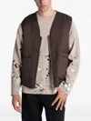 Etudes Studio Sleeveless Zip-pocket Gilet In Brown