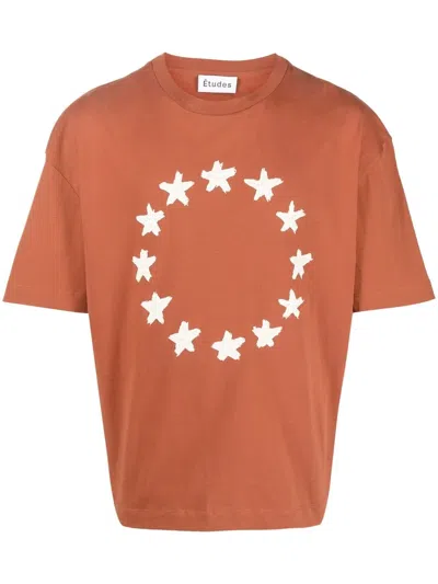 Etudes Studio Brown Spirit Painted Stars T-shirt