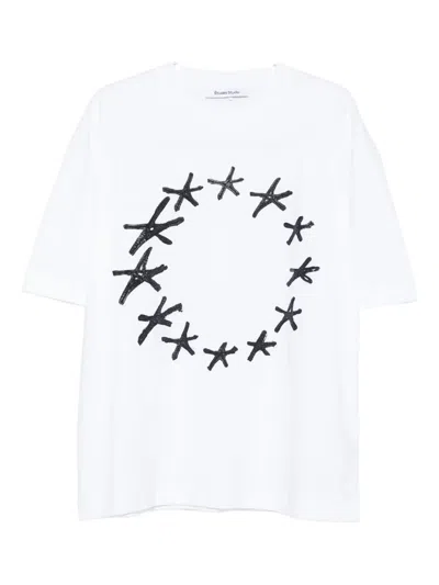 Etudes Studio Star-print Organic Cotton T-shirt In White