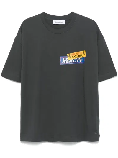 Etudes Studio Stickers-print T-shirt In Anthracite