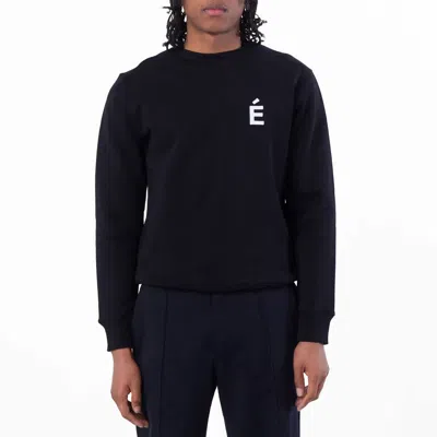 Etudes Studio Story Patch Logo Cotton Sweatshirt In Black