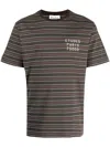 Etudes Studio Striped Cotton T-shirt In Multicolour