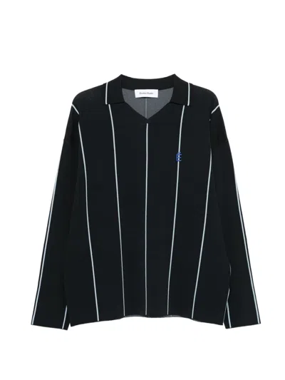 Etudes Studio Striped Long-sleeve Sweatshirt In Black