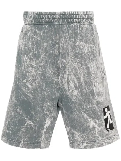 Etudes Studio Tempera Cotton Shorts In Blue
