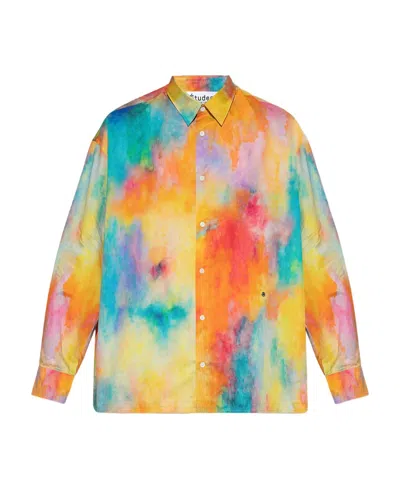 Etudes Studio Tie-dye Cotton Shirt In Multicolor