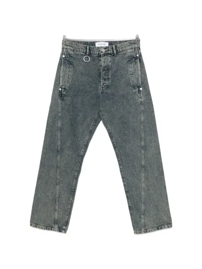 Etudes Studio Twist Seam Acid-wash Jeans In Gray