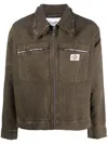 Etudes Studio Etudes Logo Detailed Zip-up Jacket In Brown