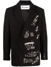 Etudes Studio Verneuil Embroidered-motif Blazer In Dk Brown