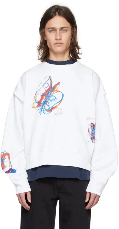 Etudes Studio White Ciment Parade Sweatshirt In Ete