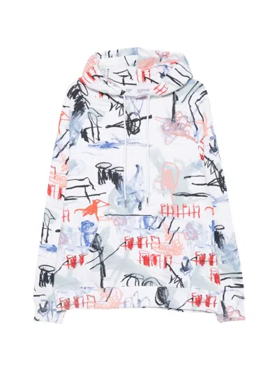 Etudes Studio X Julian Farade Graphic-print Drawstring Hoodie In White