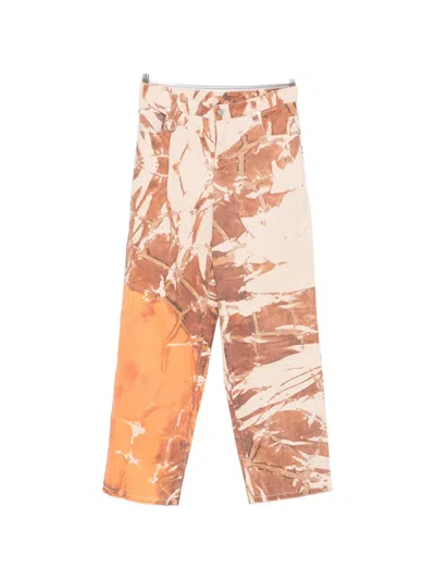 Etudes Studio X Maia Ruth Lee Abstract-print Loose-fit Jeans In Multi