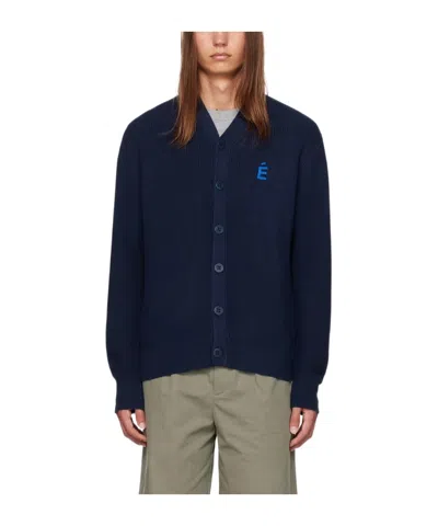 Etudes Studio Y-neck Long-sleeved Sweater In Black