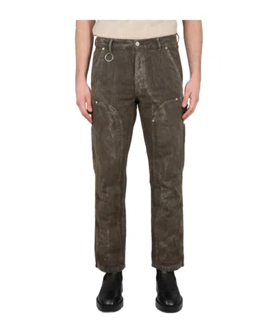 Etudes Studio Youth Canvas Dyed Trousers In Brown