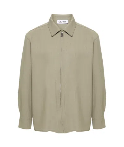 Etudes Studio Zenith Virgin Wool Shirt In Nude