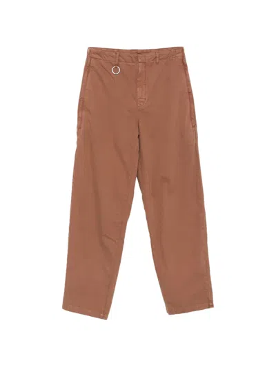 Etudes Studio Zip-detail Chino Trousers In Brown