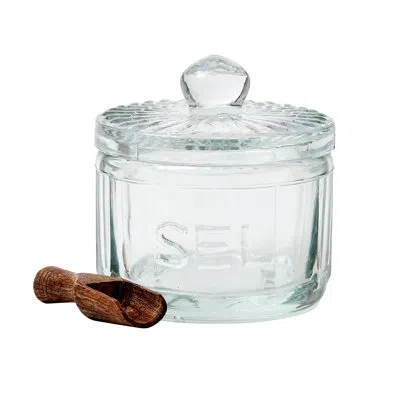 Etúhome Bistro Glass Salt Cellar In Transparent