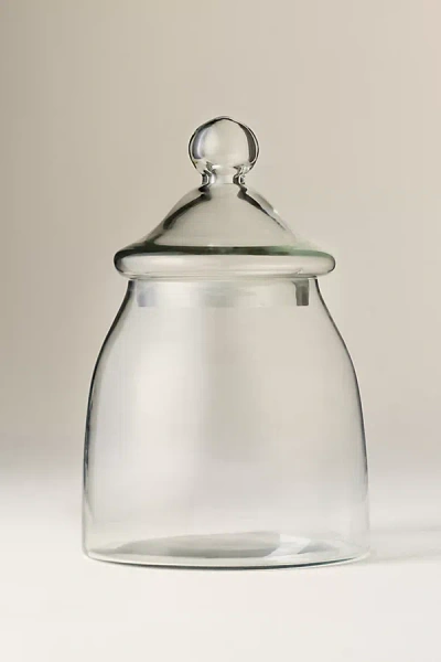 Etúhome Medium Vintage Glass Bon Bon Jar In Transparent