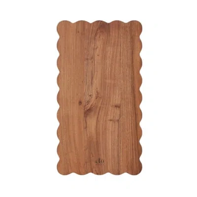Etúhome Scalloped Rectangular Cutting Board - Natural
