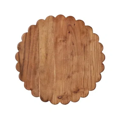 Etúhome Scalloped Round Cutting Board Charger - Natural