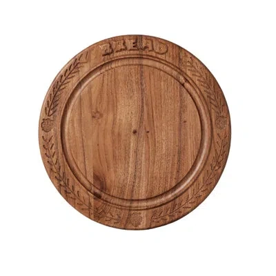 Etúhome Vintage English Bread Board - Natural - 12"dia. X 1.15"h - Bread