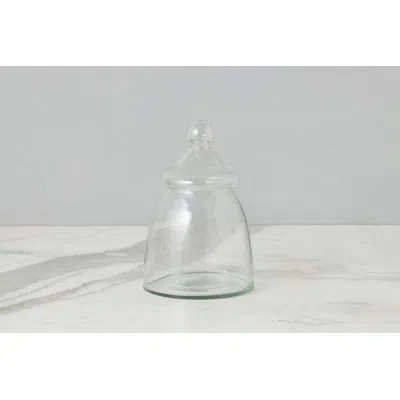 Etúhome Vintage Glass Bon Bon Jar With Lid In Transparent