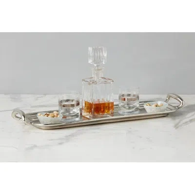 Etúhome Vintage Metal Hotel Tray In Silver