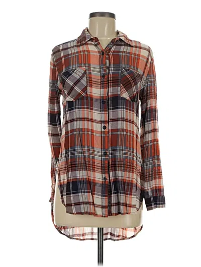 Pre-owned Etwo Long Sleeve Button Down Shirt In Brown