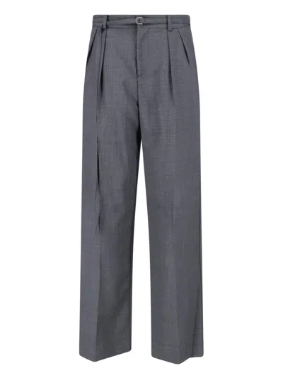 Eudon Choi 100% Virgin Wool Tailored Trousers For Women In Gray