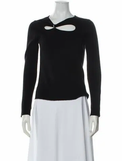 Pre-owned Eudon Choi Asymmetrical Long Sleeve Top In Black