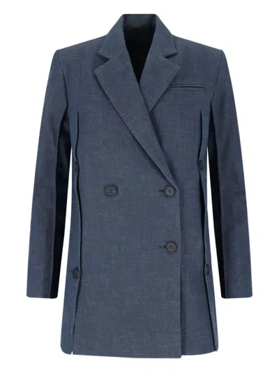 Eudon Choi Beatrice Double-breasted Blazer In Blue