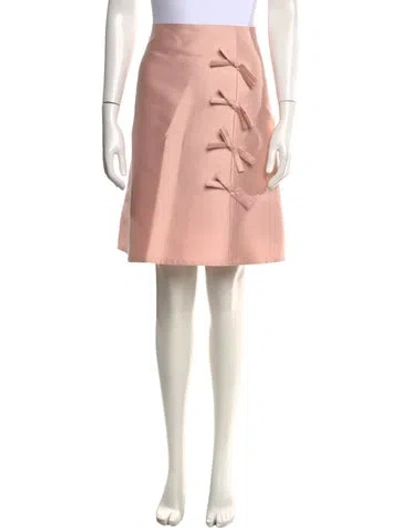 Pre-owned Eudon Choi Bow Accents Midi Length Skirt W/ Tags In Pink