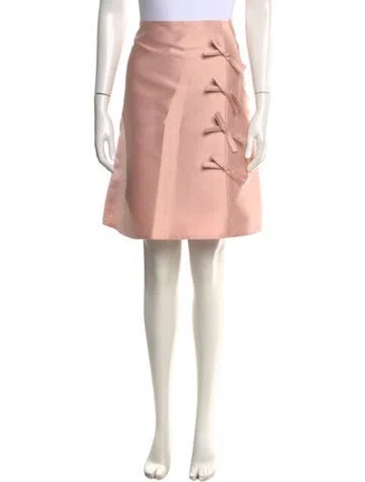 Pre-owned Eudon Choi Bow Accents Mini Skirt W/ Tags In Pink