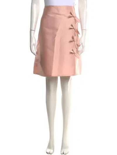 Pre-owned Eudon Choi Bow Accents Mini Skirt W/ Tags In Pink