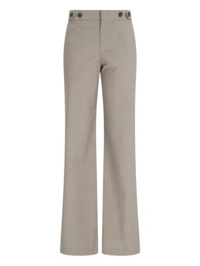 Eudon Choi High-waisted Straight-leg Pants In Beige