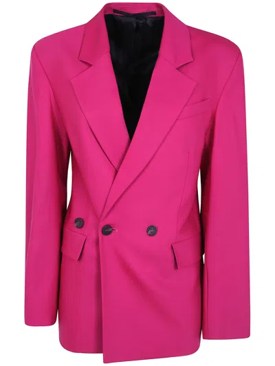 Eudon Choi Jacket Back Crossed Belt Detail In Pink