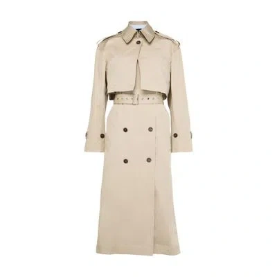 Eudon Choi Marbella Trench Coat In Beige