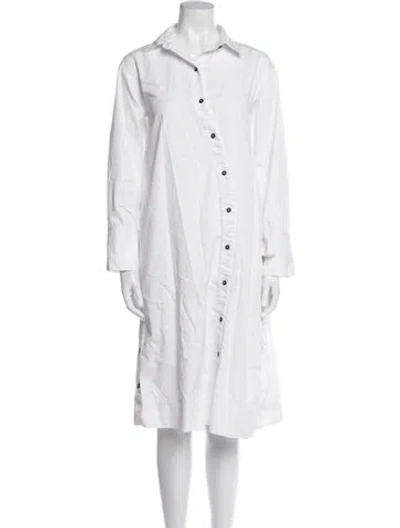 Pre-owned Eudon Choi Midi Length Dress In White