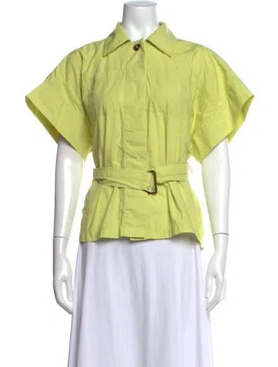 Pre-owned Eudon Choi Short Sleeve Top In Green