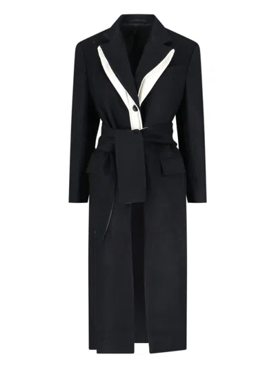 EUDON CHOI SINGLE-BREASTED MIDI COAT