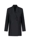 Eudon Choi Tailored Black Jacket With Minimalist Design And Classic Collar In Black