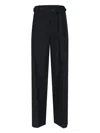 Eudon Choi Tailored Black Trousers With Straight-leg Cut In Brown
