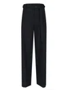 Eudon Choi Tailored Black Trousers With Straight-leg Cut In Black