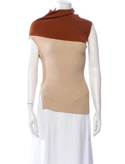 Pre-owned Eudon Choi Turtleneck Sleeveless Top In Neutral