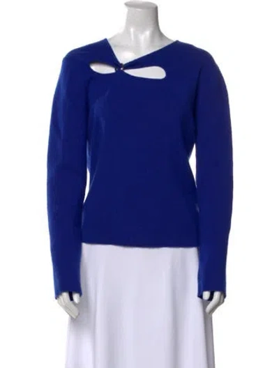 Pre-owned Eudon Choi V-neck Sweater In Blue