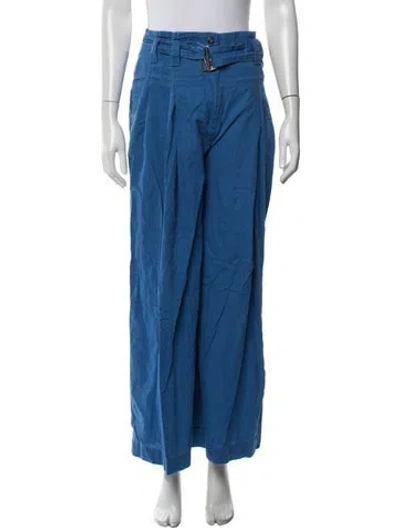 Pre-owned Eudon Choi Wide Leg Pants In Blue