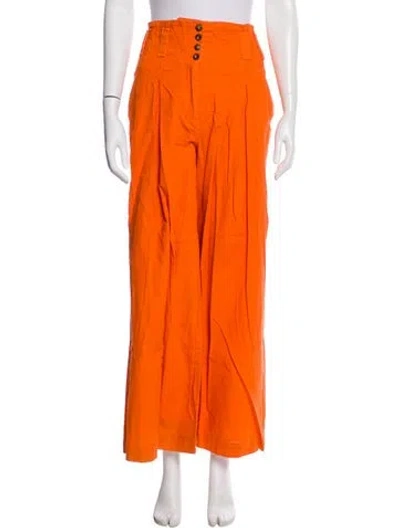 Pre-owned Eudon Choi Wide Leg Pants In Orange