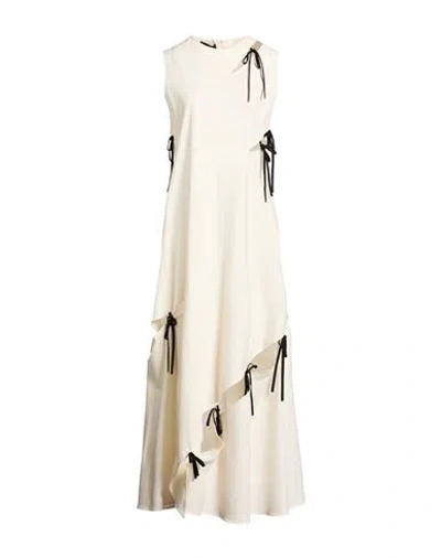 Eudon Choi Woman Maxi Dress White Size 4 Cotton, Elastane