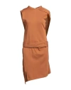 Eudon Choi Woman Midi Dress Camel Size M Cotton In Beige